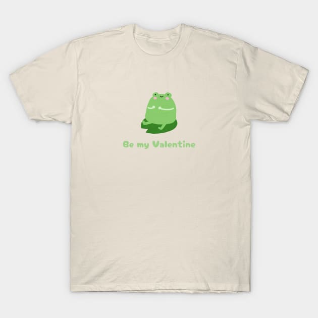 Be My Valentine Frog Funny T-Shirt by Alexander S.